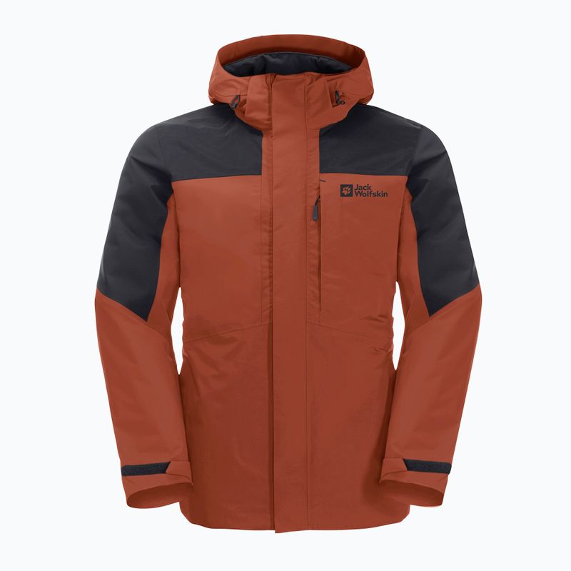 Jack Wolfskin vyriška striukė nuo lietaus Romberg 3in1 carmine 8