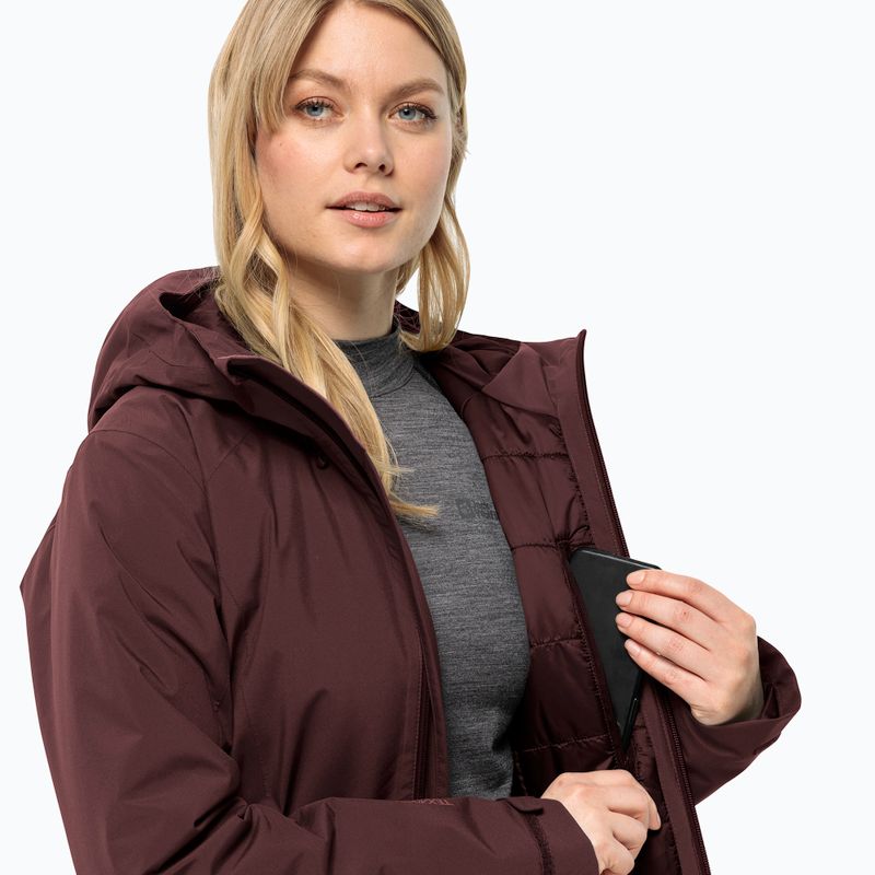 Jack Wolfskin moteriška žieminė striukė Heidelstein Ins dark maroon 5