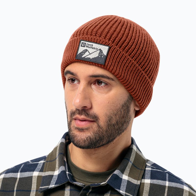 Jack Wolfskin Edo Badge Beanie carmine žieminė kepurė 7