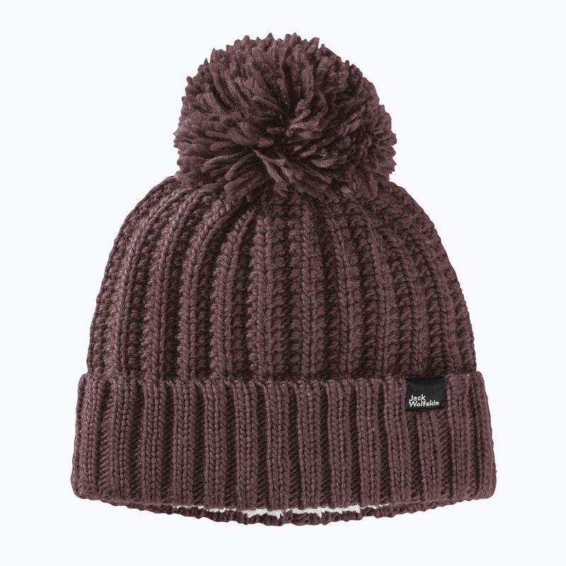 Moteriška žieminė kepurė Jack Wolfskin Highloft Knit Beanie boysenberry 6