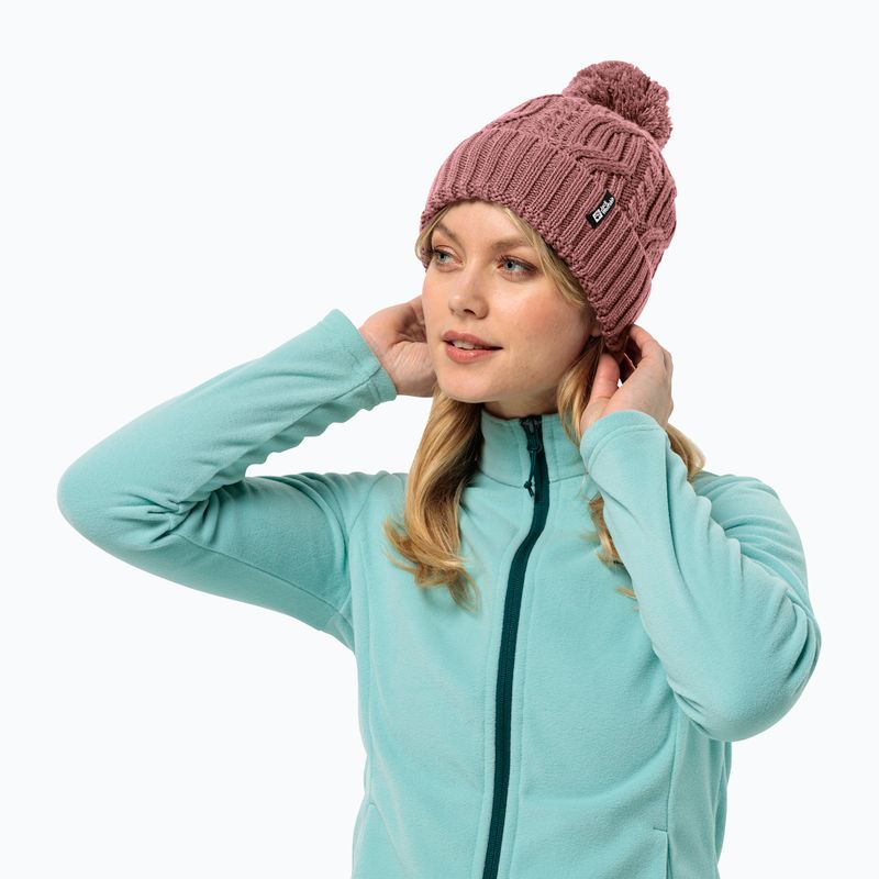 Jack Wolfskin Pompom Beanie obuolių sviesto žieminė kepurė 7