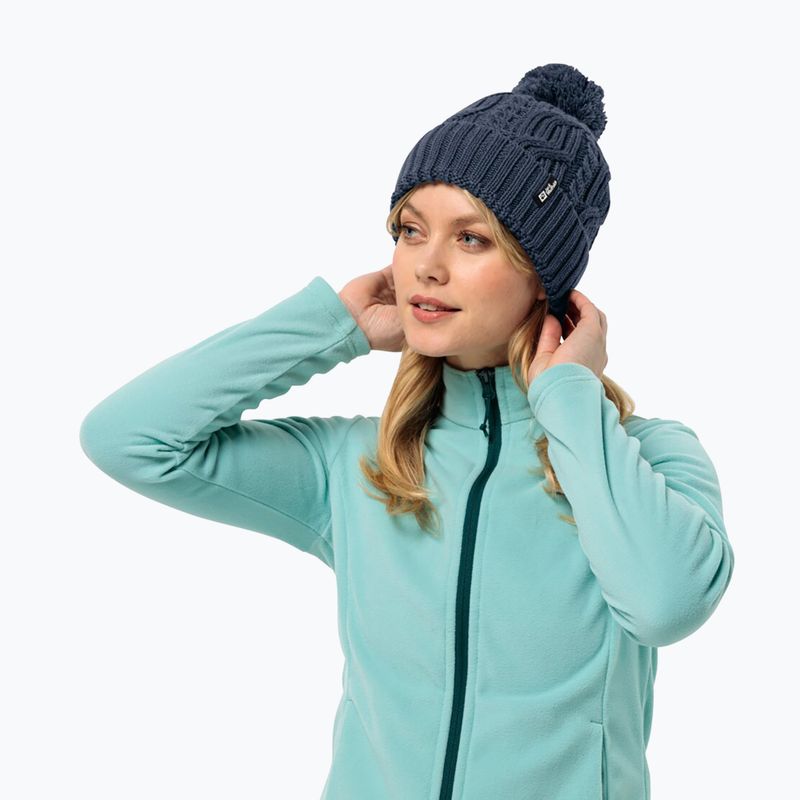 Žieminė kepurė Jack Wolfskin Pompom night blue 2