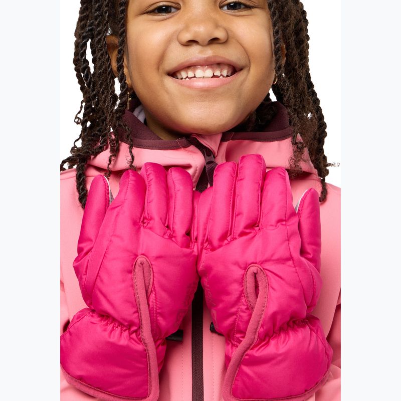 Vaikiškos žygio pirštinės Jack Wolfskin Easy Entry dark fuchsia 2