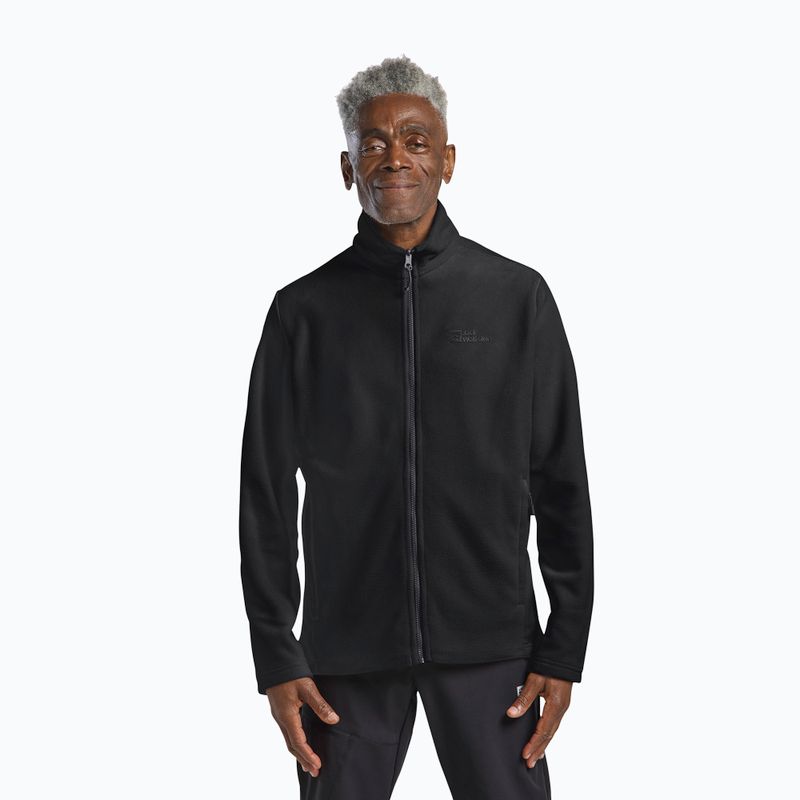 Vyriškas fliso džemperis Jack Wolfskin Winterstein Fz black