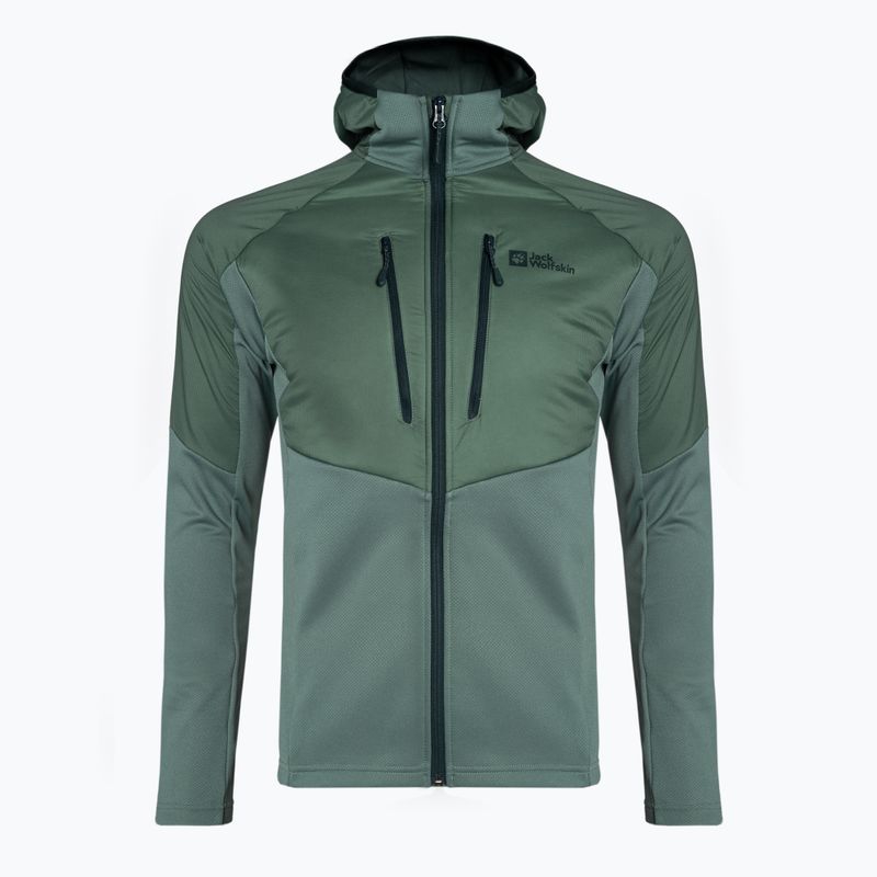 Jack Wolfskin vyriška pūkinė striukė Alpgrat Pro Ins Fz hedge green 5