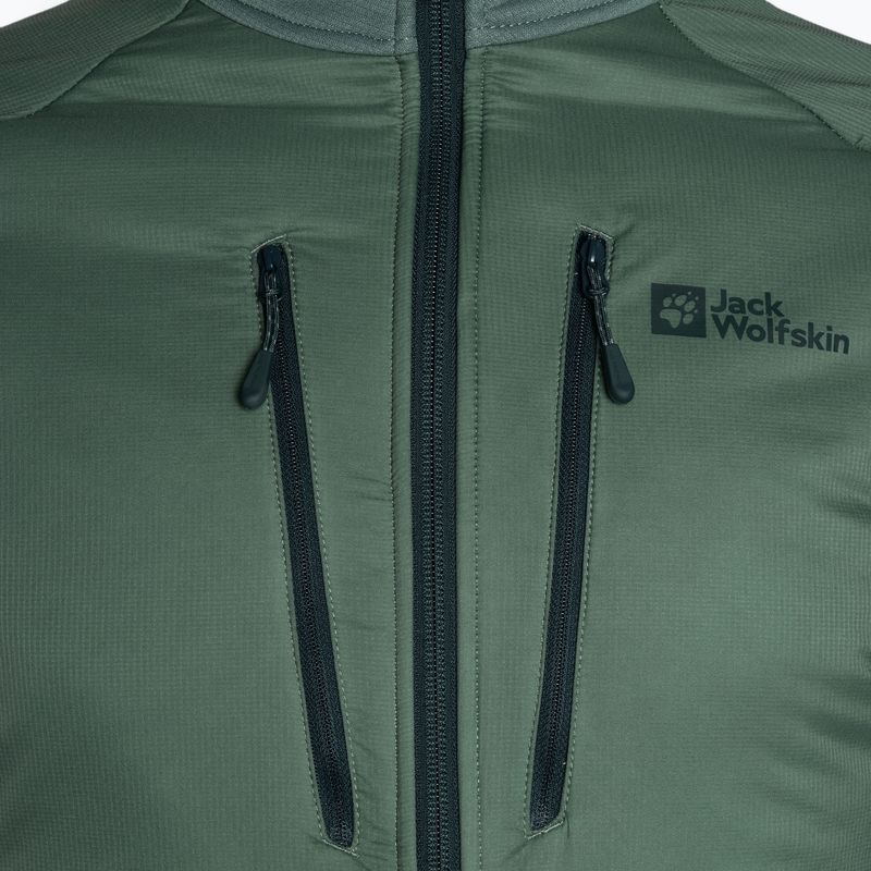 Jack Wolfskin vyriška pūkinė striukė Alpgrat Pro Ins Fz hedge green 7