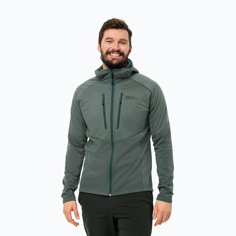 Jack Wolfskin vyriška pūkinė striukė Alpgrat Pro Ins Fz hedge green