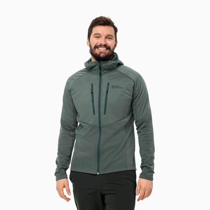 Vyriška hibridinė striukė Jack Wolfskin Alpgrat Pro Ins Fz hedge green
