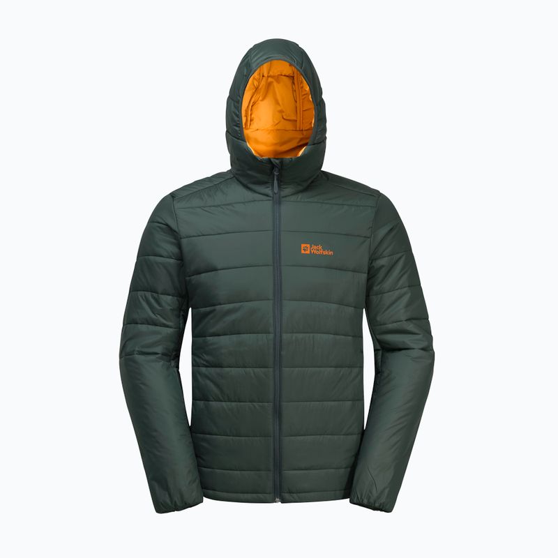 Jack Wolfskin vyriška pūkinė striukė Lapawa Ins Hoody black olive 7