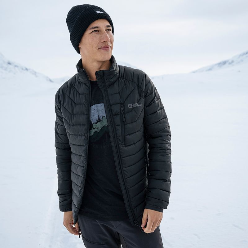 Jack Wolfskin Routeburn Pro Ins vyriška pūkinė striukė juoda 12