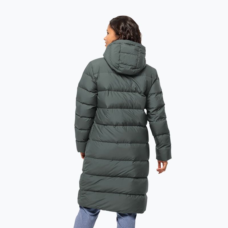 Moteriškas pūstas paltas Jack Wolfskin Frozen Palace slate green 2