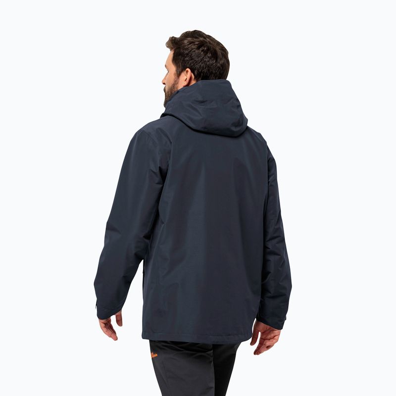 Vyriška striukė nuo lietaus Jack Wolfskin Fernblick 2L night blue 2