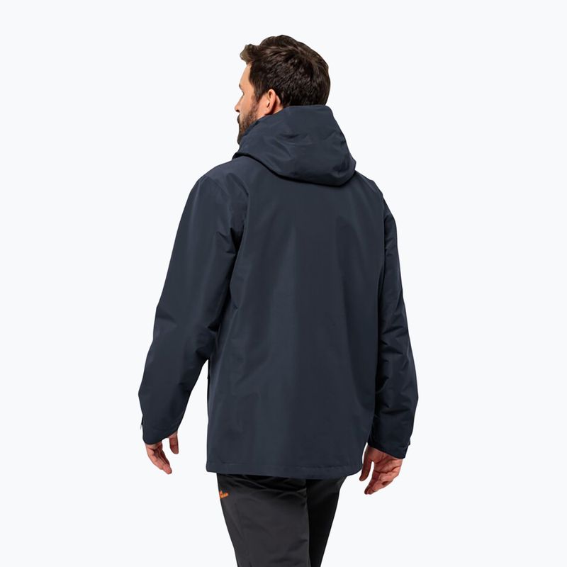 Vyriška striukė nuo lietaus Jack Wolfskin Fernblick 2L night blue 2