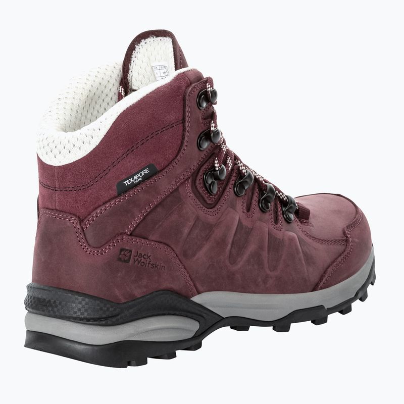 Moteriški žygio batai Jack Wolfskin Refugio Prime Texapore Mid dark maroon 11