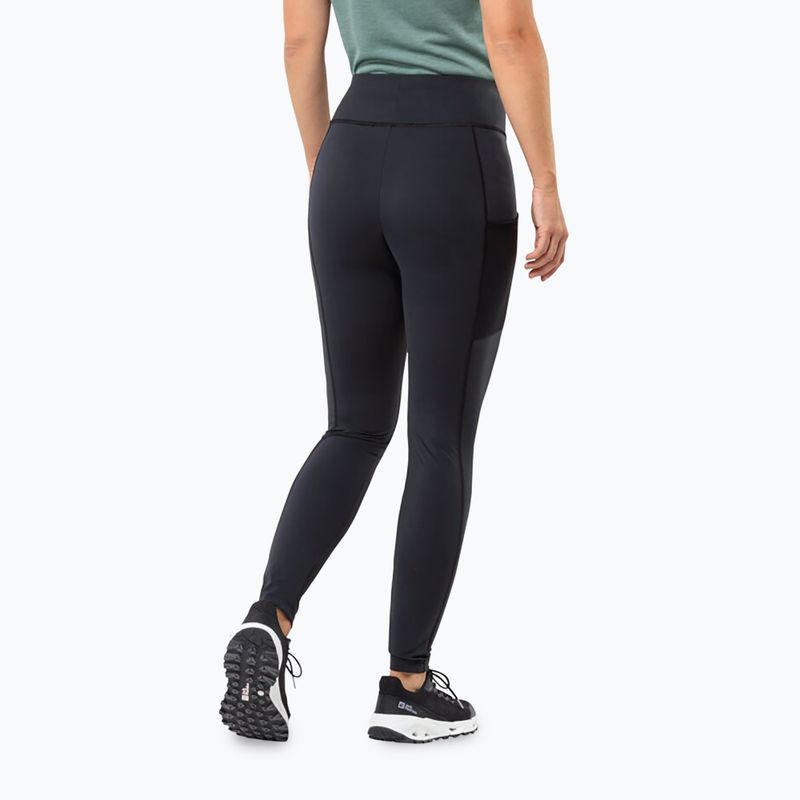 Moteriškos žygio kelnės Jack Wolfskin Klintal Tights black 2