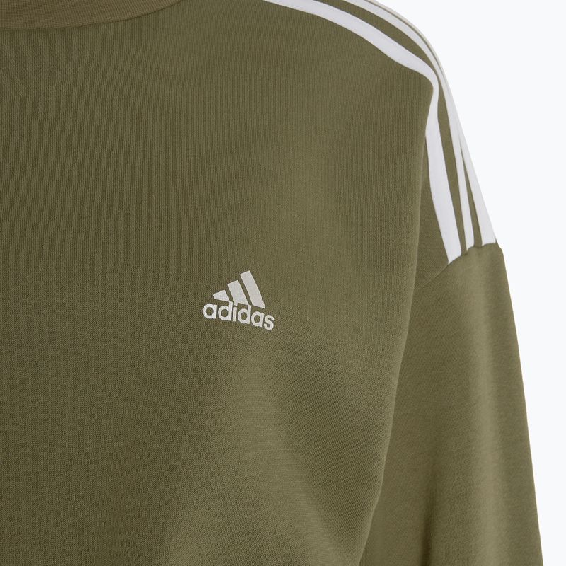 Moteriškas džemperis adidas Hyperglam Crop Crew focus olive 5