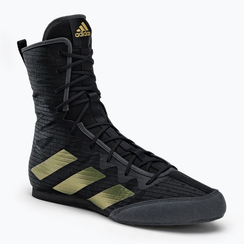 adidas Box Hog 4 bokso bateliai juodos ir auksinės spalvos GZ6116