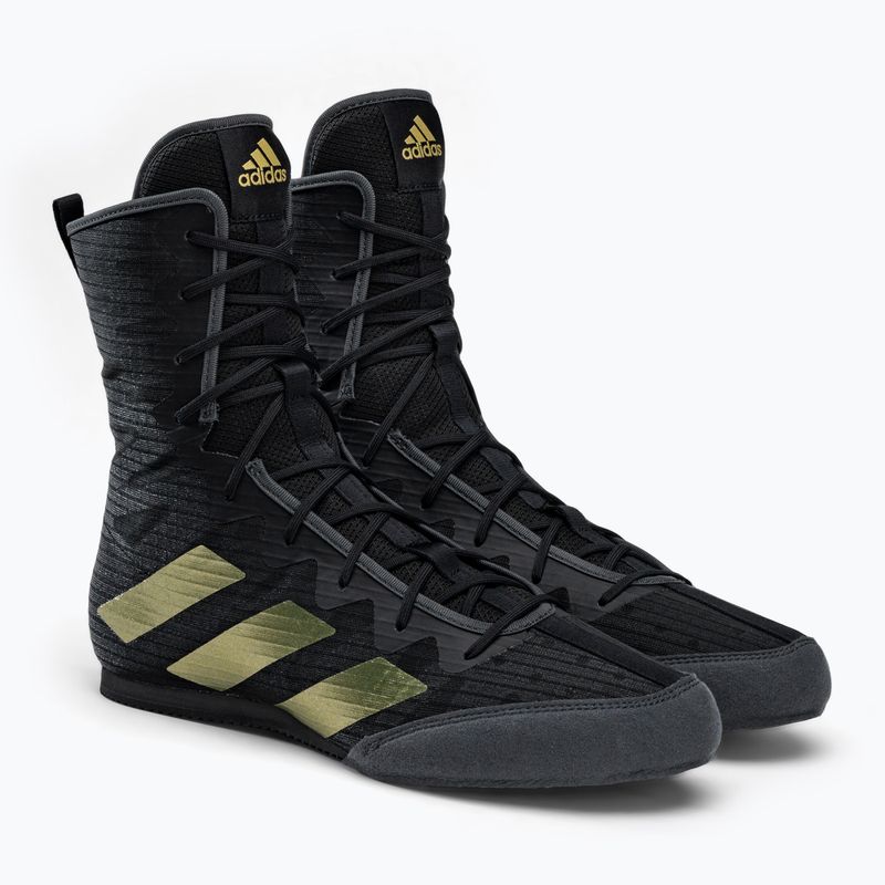 adidas Box Hog 4 bokso bateliai juodos ir auksinės spalvos GZ6116 4