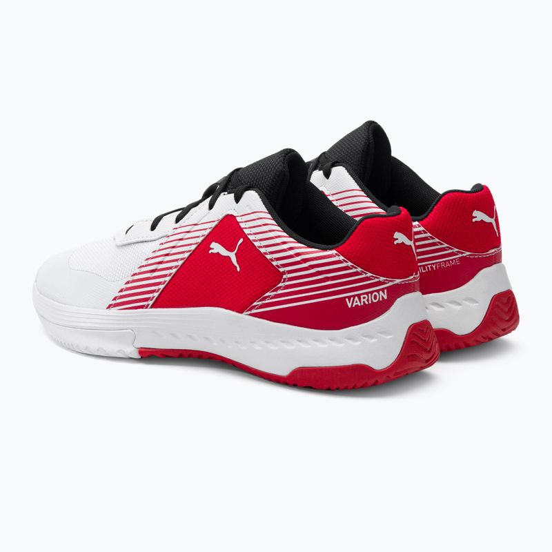 PUMA Varion Jr vaikų tinklinio bateliai baltai raudoni 106585 07 3