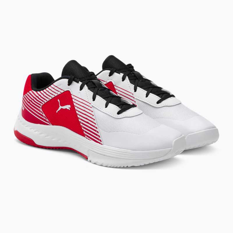 PUMA Varion Jr vaikų tinklinio bateliai baltai raudoni 106585 07 4