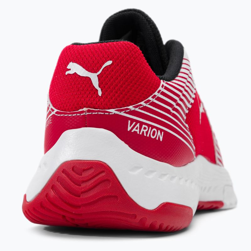 PUMA Varion Jr vaikų tinklinio bateliai baltai raudoni 106585 07 8