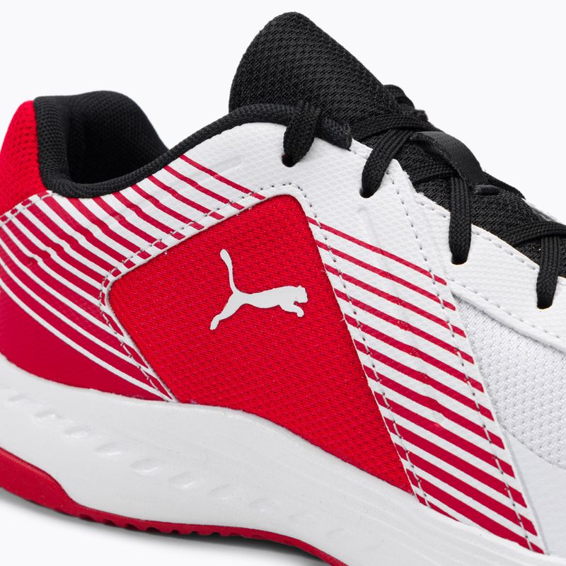 PUMA Varion Jr vaikų tinklinio bateliai baltai raudoni 106585 07 9