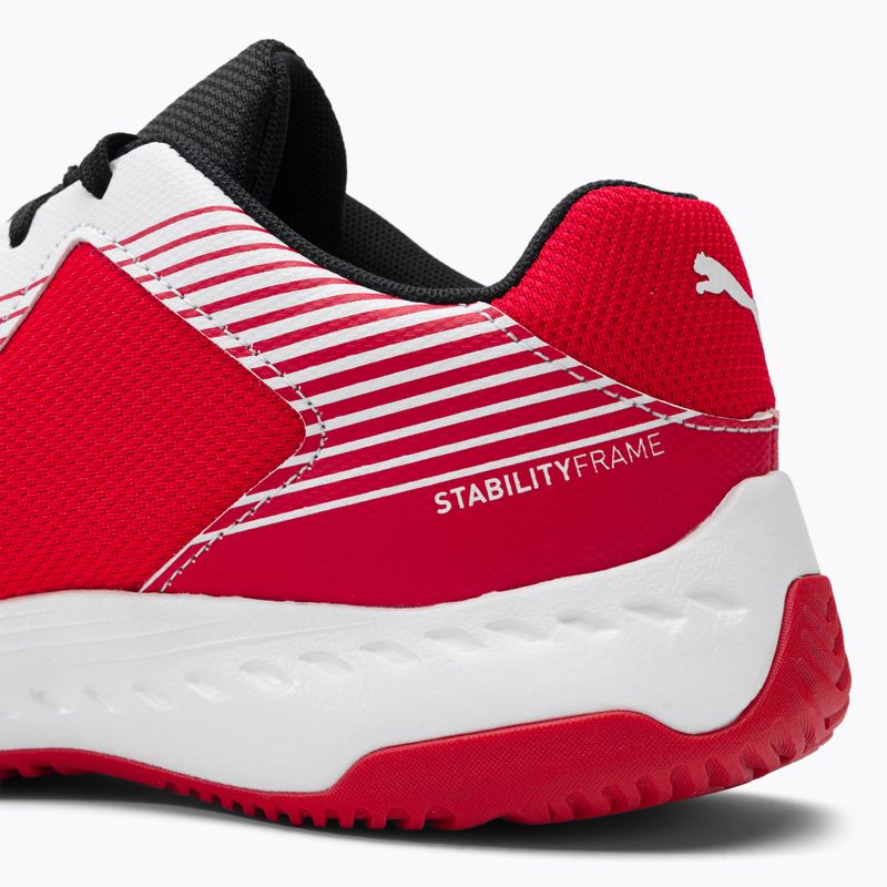 PUMA Varion Jr vaikų tinklinio bateliai baltai raudoni 106585 07 10