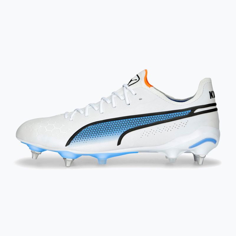 Vyriški futbolo bateliai PUMA King Ultimate MXSG puma white/puma black/blue glimmer/ultra orange 11