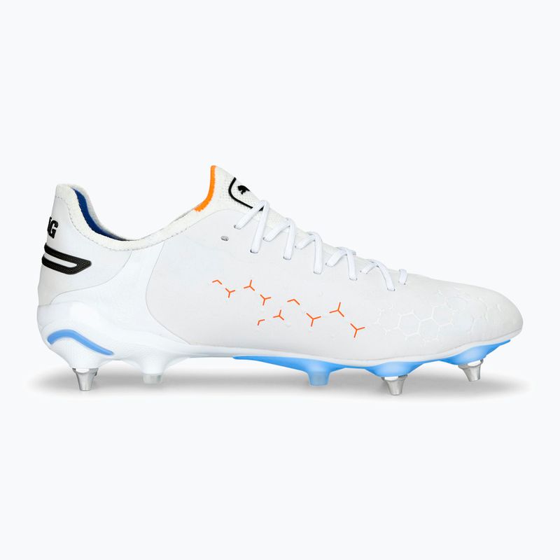 Vyriški futbolo bateliai PUMA King Ultimate MXSG puma white/puma black/blue glimmer/ultra orange 12