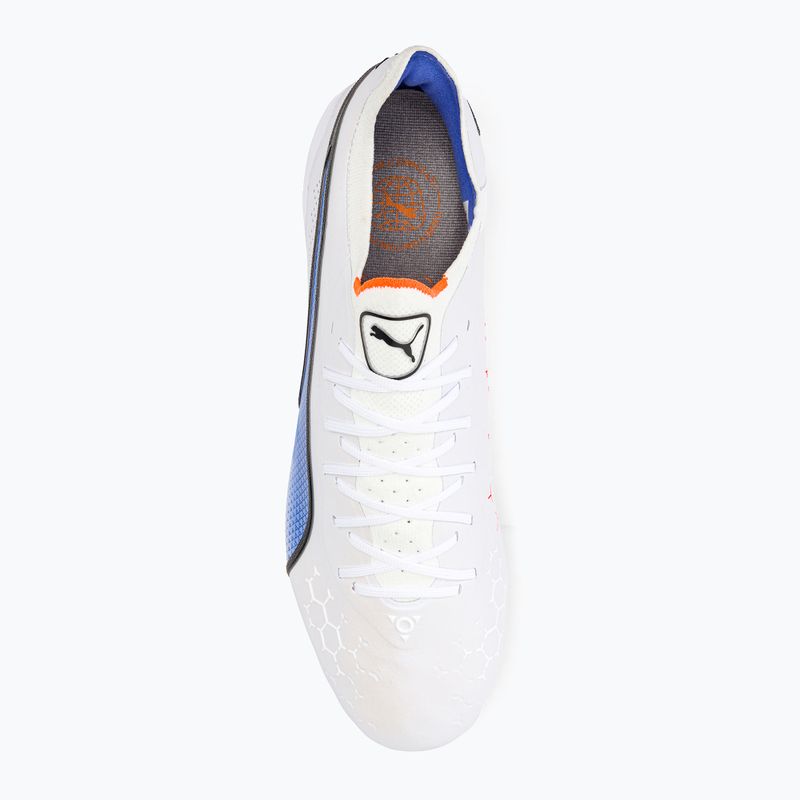 Vyriški futbolo bateliai PUMA King Ultimate MXSG puma white/puma black/blue glimmer/ultra orange 6