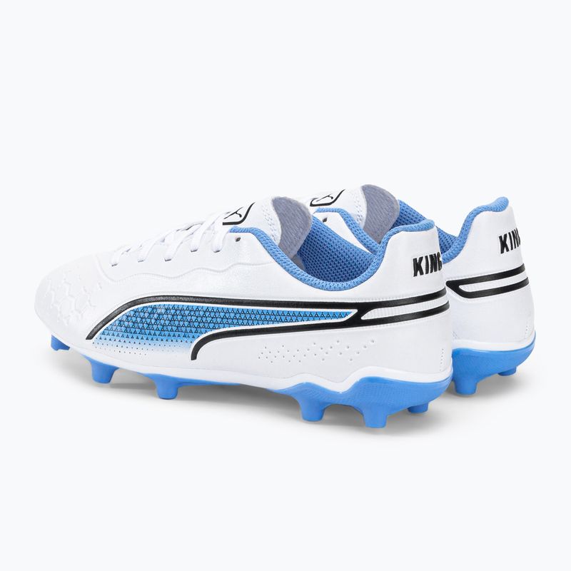 Vaikiški futbolo bateliai PUMA King Match FG/AG balti 107266 01 3