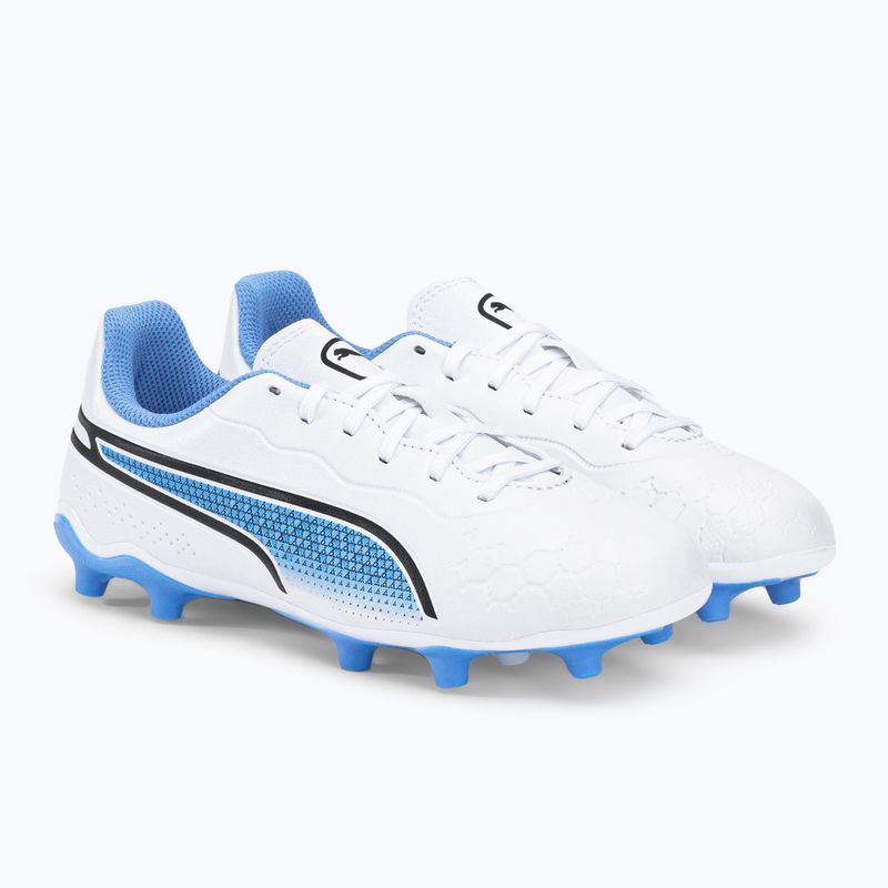 Vaikiški futbolo bateliai PUMA King Match FG/AG balti 107266 01 4