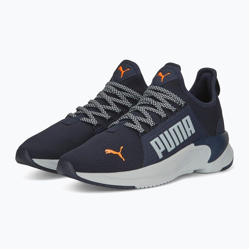 Vyriški bėgimo batai PUMA Softride Premier Slip-On navy/platinum gray/ultra orange 10