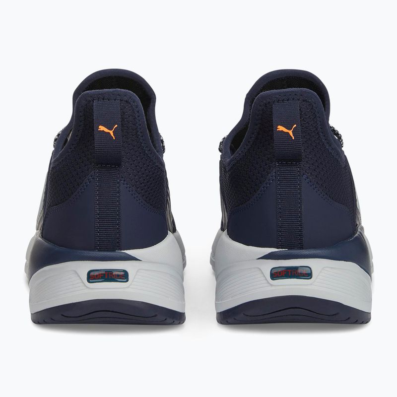 Vyriški bėgimo batai PUMA Softride Premier Slip-On navy/platinum gray/ultra orange 12