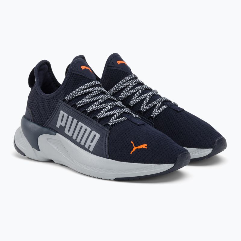 Vyriški bėgimo batai PUMA Softride Premier Slip-On navy/platinum gray/ultra orange 4