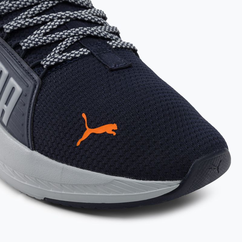 Vyriški bėgimo batai PUMA Softride Premier Slip-On navy/platinum gray/ultra orange 8