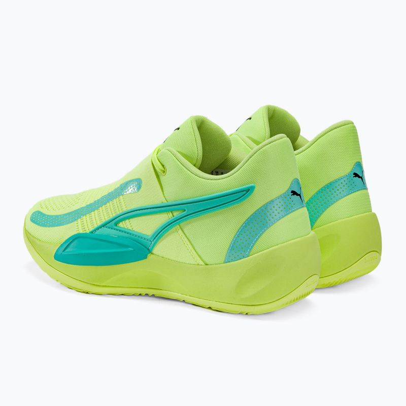 Vyriški krepšinio bateliai PUMA Rise Nitro fast yellow/electric peppermint 3