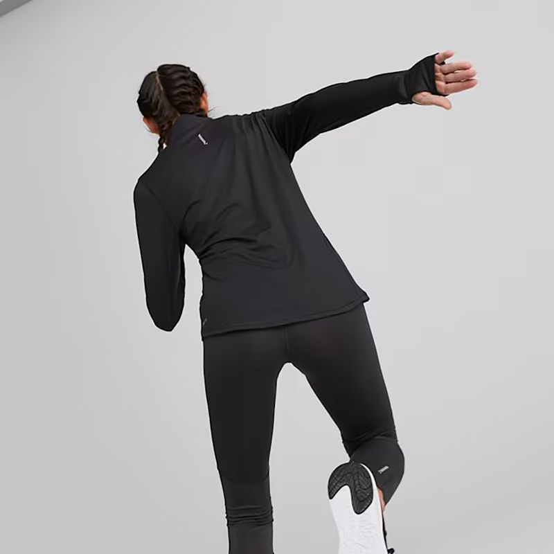 Moteriški bėgimo marškinėliai PUMA Run Favorite 1/4 Zip puma black 4