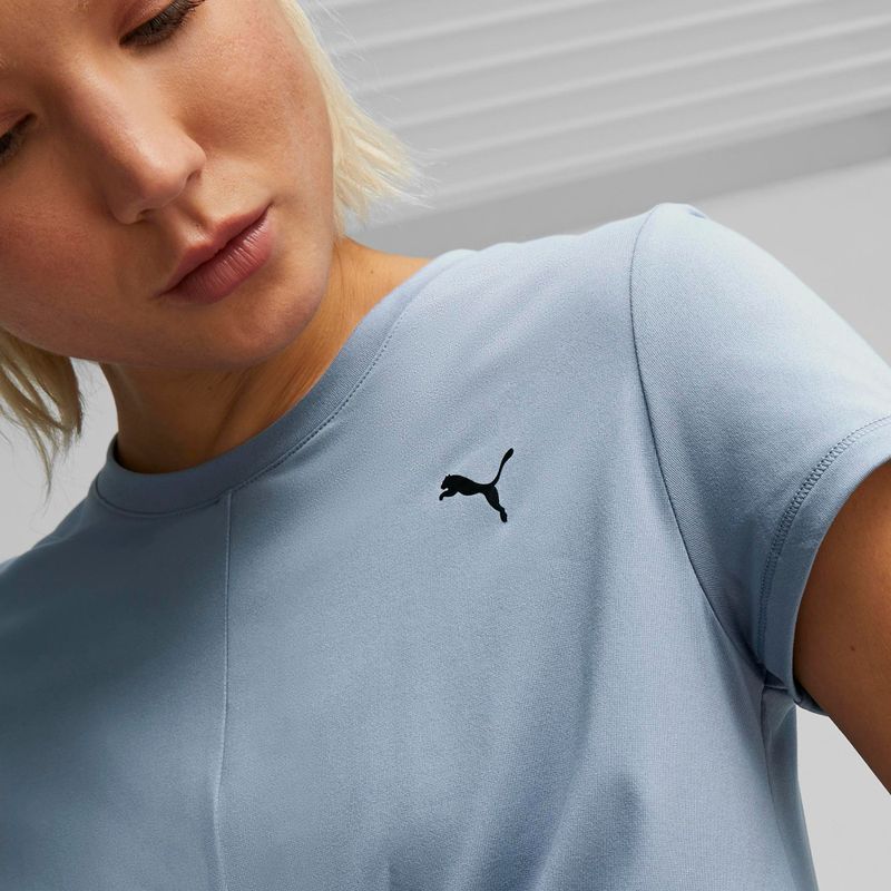 Moteriški jogos marškinėliai PUMA Studio Yogini Lite Twist blue 523164 18 5