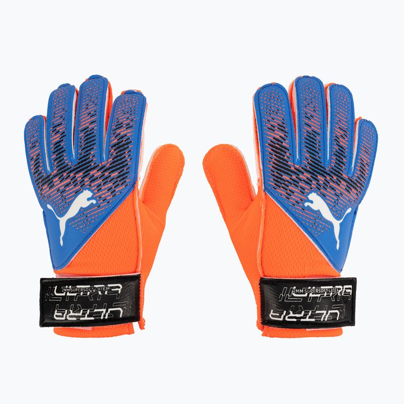 PUMA vaikiškos vartininko pirštinės Ultra Grip 4 RC ultra orange/blue glimmer