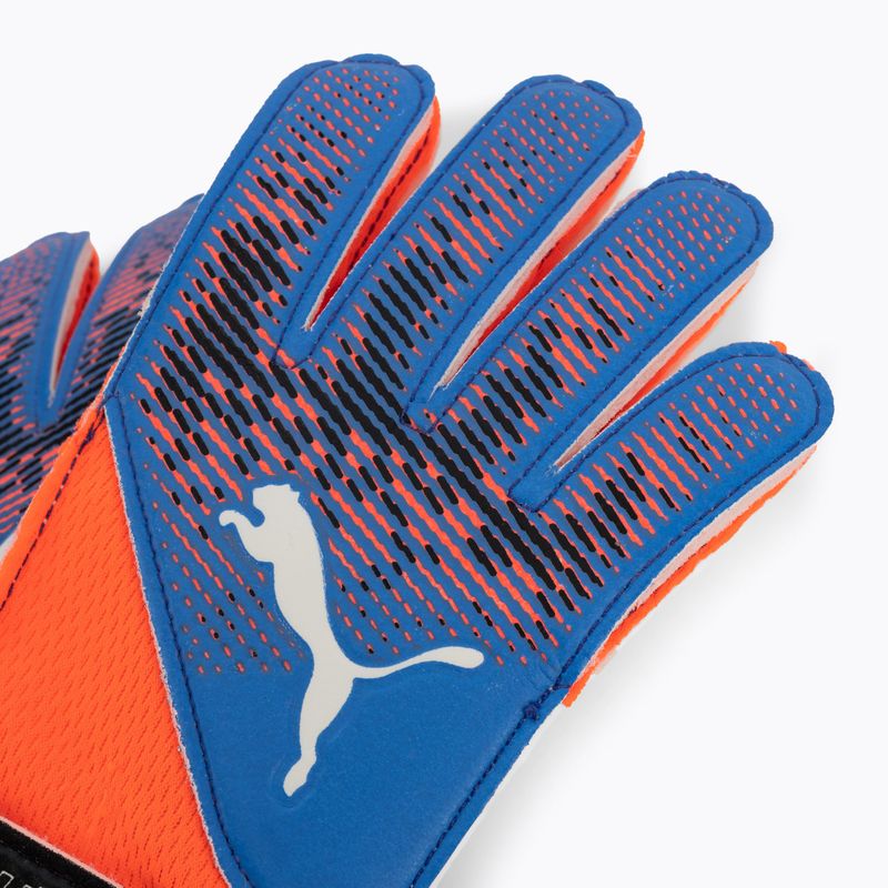 PUMA vaikiškos vartininko pirštinės Ultra Grip 4 RC ultra orange/blue glimmer 4