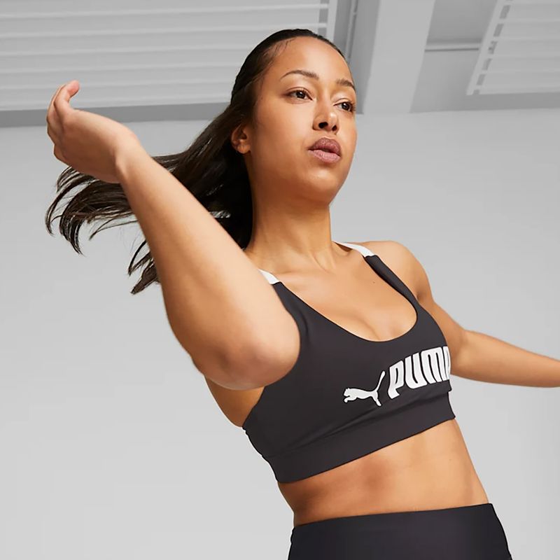 PUMA Mid Impact fitneso liemenėlė Puma Fit puma juoda 6
