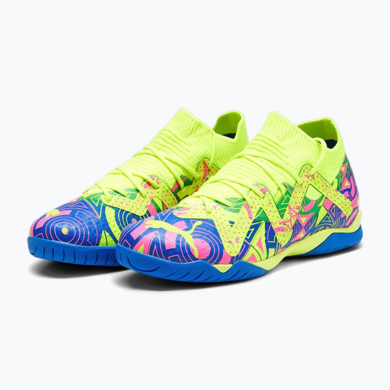 Vaikiški futbolo bateliai PUMA Future Match Energy IT + Mid Jr ultra blue/yellow alert/luminous pink 13