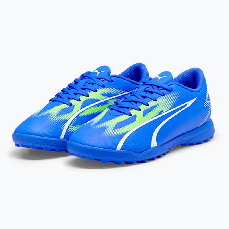 Vaikiški futbolo bateliai PUMA Ultra Play TT Jr ultra blue/puma white/pro green 8