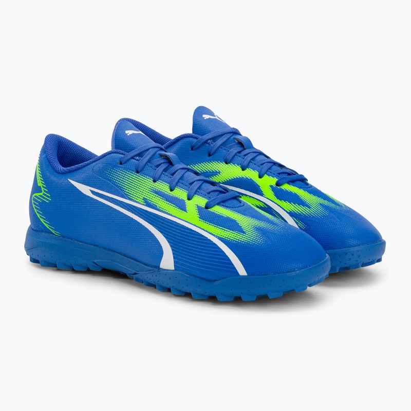 Vaikiški futbolo bateliai PUMA Ultra Play TT Jr ultra blue/puma white/pro green 4