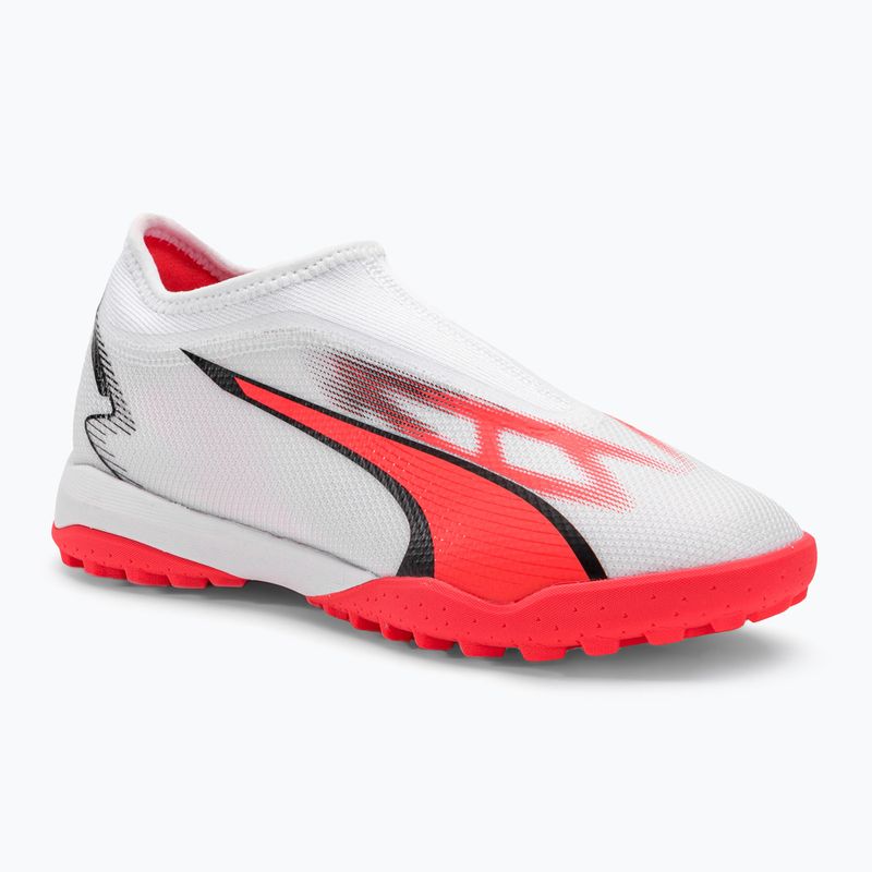 Vaikiški futbolo bateliai PUMA Ultra Match Ll Tt + Mid Jr puma white/puma black/fire orchid