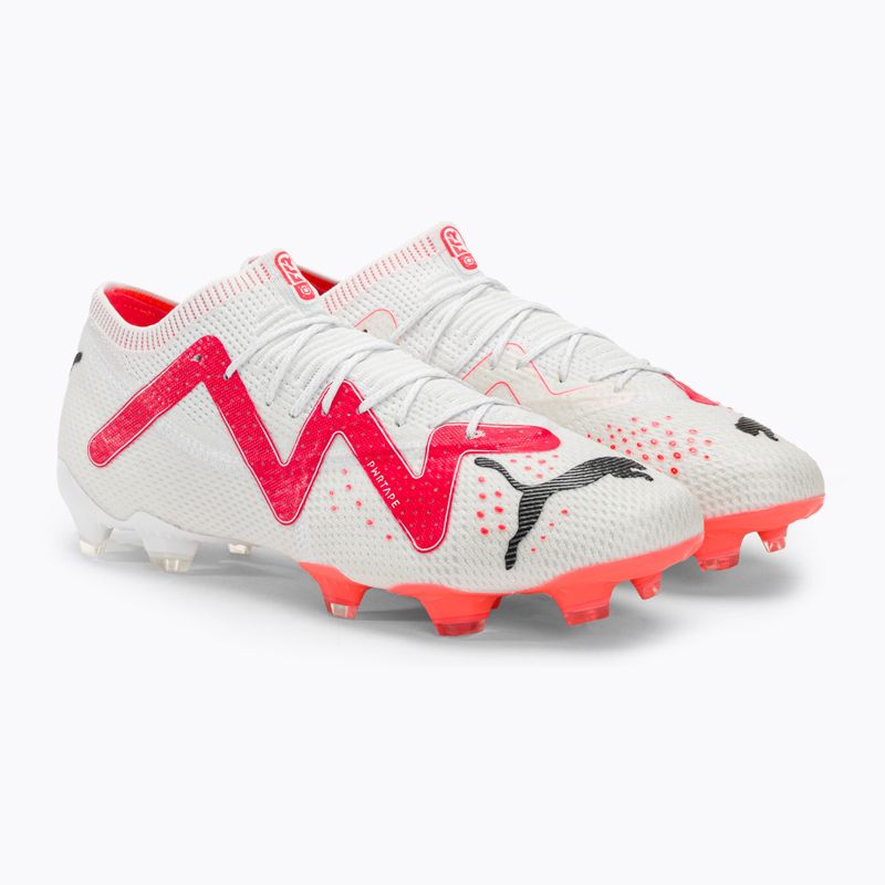 Vyriški futbolo bateliai PUMA Future Ultimate Low FG/AG puma white/puma black/fire orchid 4