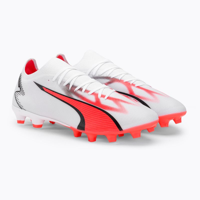 Vyriški futbolo bateliai PUMA Ultra Match FG/AG puma white/puma black/fire orchid 4