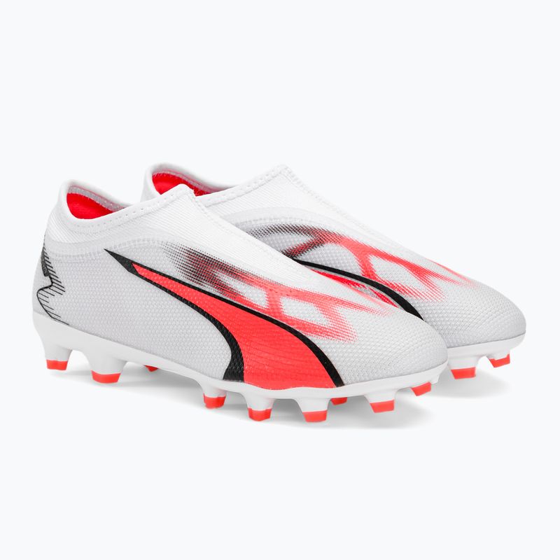 Vaikiški futbolo bateliai PUMA Ultra Match Ll FG/AG Jr puma white/puma black/fire orchid 4