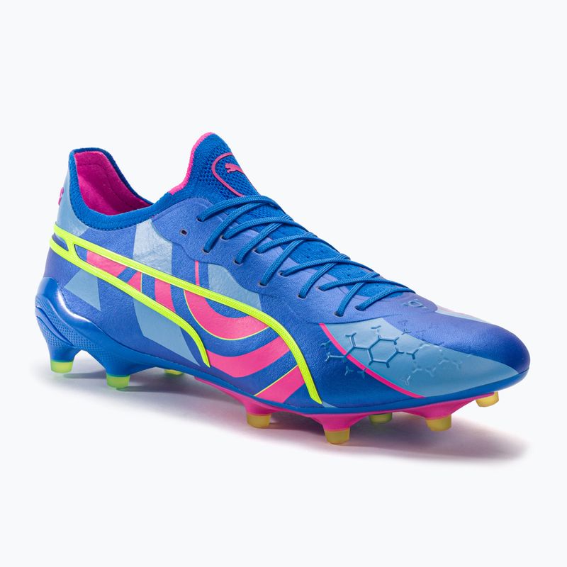 Vyriški futbolo bateliai PUMA King Ultimate Energy FG/AG ultra blue/luminous pink/luminous blue